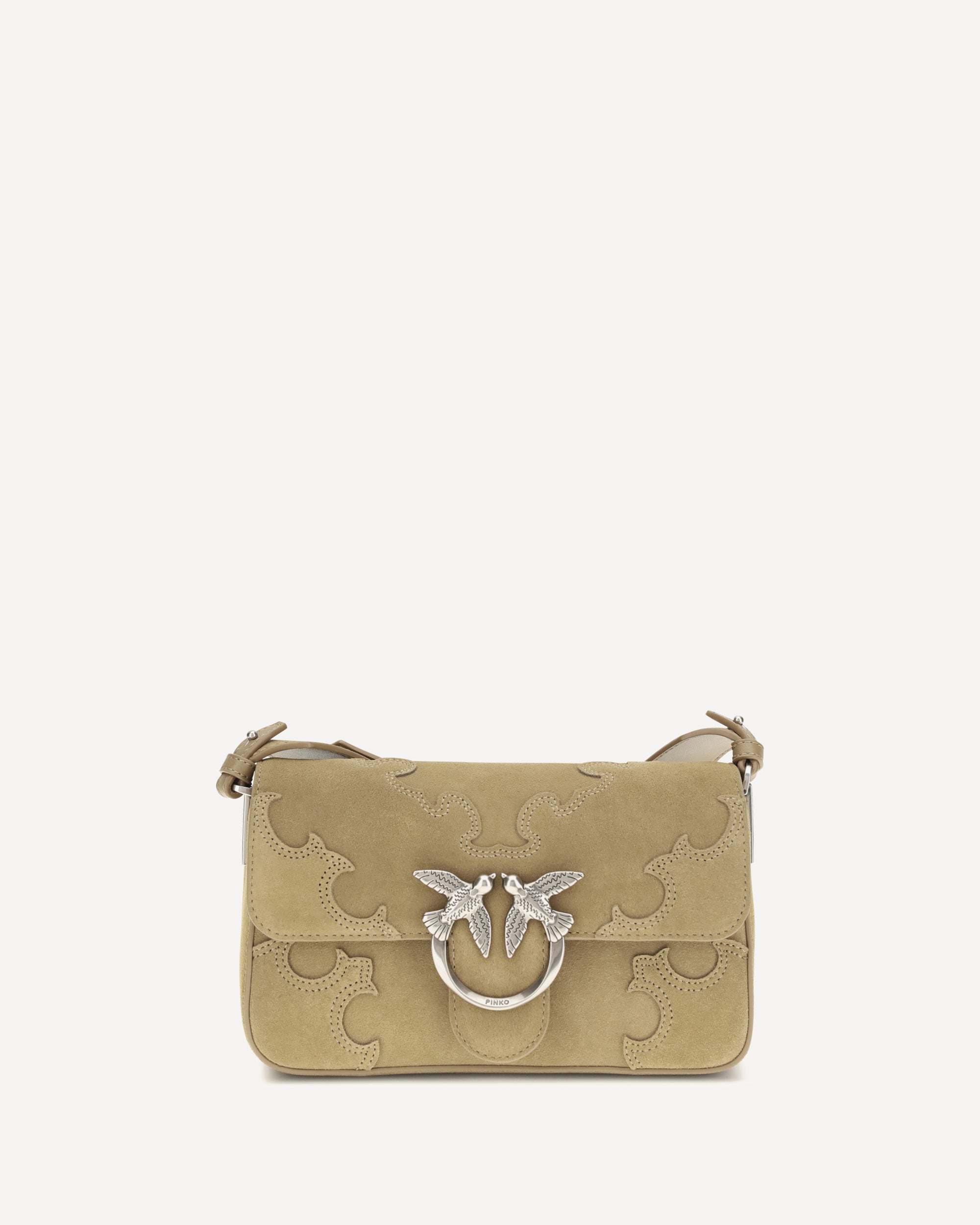 PINKO Love One Slouchy Mini Shoulder Bag BEIGE | Base Blu