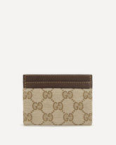 GG Monogram Card Holder with logo plaque - BEIGE | Base Blu