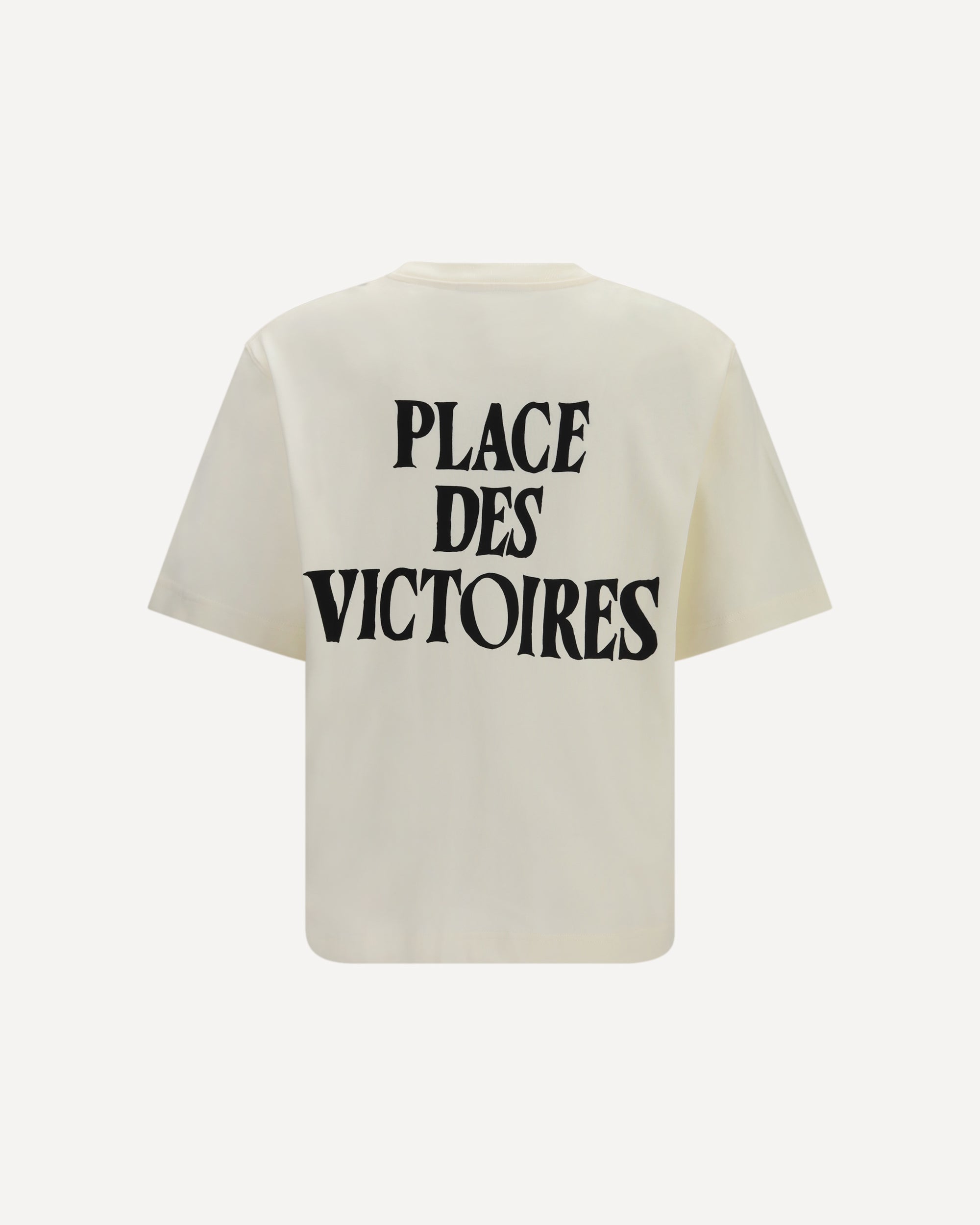 AMI PARIS Cotton T-shirt with Place Des Victoires CREAM | Base Blu