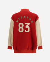 Oversized Bomber in double wool - RED | Base Blu