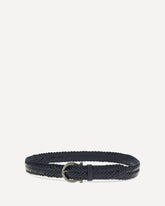 Braided leather Belt - BLUE | Base Blu
