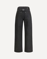 Jeans Baggy con dettaglio cintura singola  - NERO | Base Blu