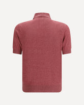 Linen and silk Polo Shirt - RED | Base Blu