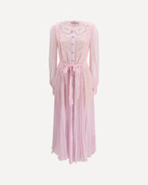 Pleated georgette midi Dress - PINK | Base Blu