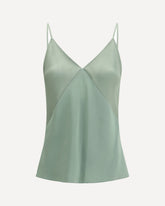 Slip Top in envers satin - GREEN | Base Blu