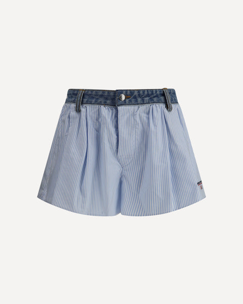 ALEXANDER WANG Straiped Shorts LIGHT BLUE | Base Blu