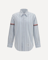 Fine-striped grosgrain poplin Shirt - LIGHT BLUE | Base Blu