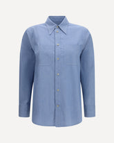 Korinne cotton and silk Shirt - LIGHT BLUE | Base Blu
