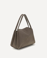 Eudora suede vegan Shoulder Bag - BROWN | Base Blu
