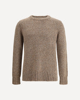 Crewneck Wool Sweater - BROWN | Base Blu