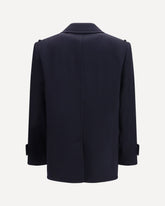 Wool cashmere Pea Coat - BLUE | Base Blu