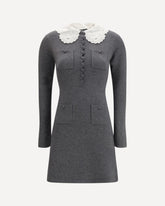Knit mini Dress - GREY | Base Blu