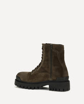 Combat Strike waxed suede calf leather Boots - GREEN | Base Blu