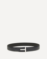 Cintura in pelle reversibile - NERO | Base Blu