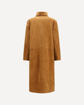 Leather shearling Coat - BROWN | Base Blu