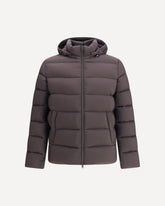 Bomber con cappuccio  - MARRONE | Base Blu