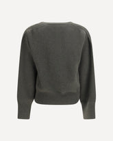 V-neck cashmere Sweater - GREEN | Base Blu