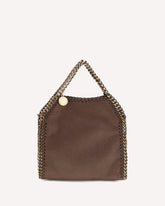 Borsa a Mano Falabella Tiny in suede - MARRONE | Base Blu
