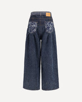 Embroidered Corset balloon Jeans - BLUE | Base Blu