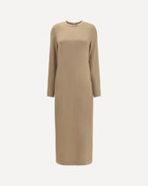 Long satin Dress - BROWN | Base Blu