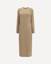 Long satin Dress - BROWN | Base Blu