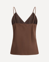 Slip Top in envers satin - BROWN | Base Blu
