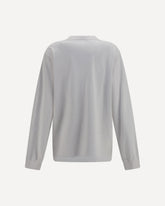 Long-sleeve logo T-shirt - WHITE | Base Blu