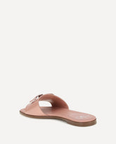 Patent leathe VLogo slide Sandals - PINK | Base Blu