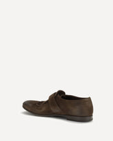 Vintage-inspired suede Loafer - BROWN | Base Blu