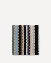 Zig zag patterned cotton Towel - BROWN | Base Blu