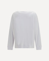 Erin Necklace off-shoulder cotton Top - WHITE | Base Blu