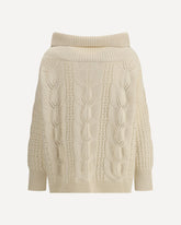 Maglione oversize traforato - CREMA  | Base Blu