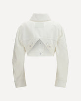 Cocoon reversed-effect raw denim Jacket - WHITE | Base Blu