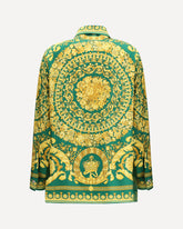 Printed silk Shirt - GREEN | Base Blu