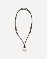Leather eyeglass Cord with charm - BROWN | Base Blu