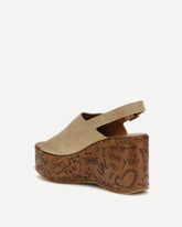 Maxime wedge Sandals - BEIGE | Base Blu