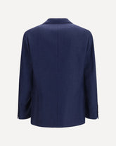 Single breasted wool Blazer - BLUE | Base Blu