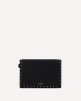 Rockstud leather Clutch - BLACK | Base Blu