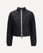 Bramford quilted nylon Jacket with Check tape - BLACK | Base Blu