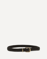 Braided stretch leather Belt - BLACK | Base Blu