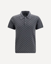 GG jacquard wool and silk Polo Shirt - GREY | Base Blu