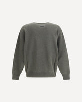 Oversized wool crewneck Sweater - BLACK | Base Blu