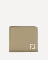 FF leather and canvas bifold Wallet - BEIGE | Base Blu