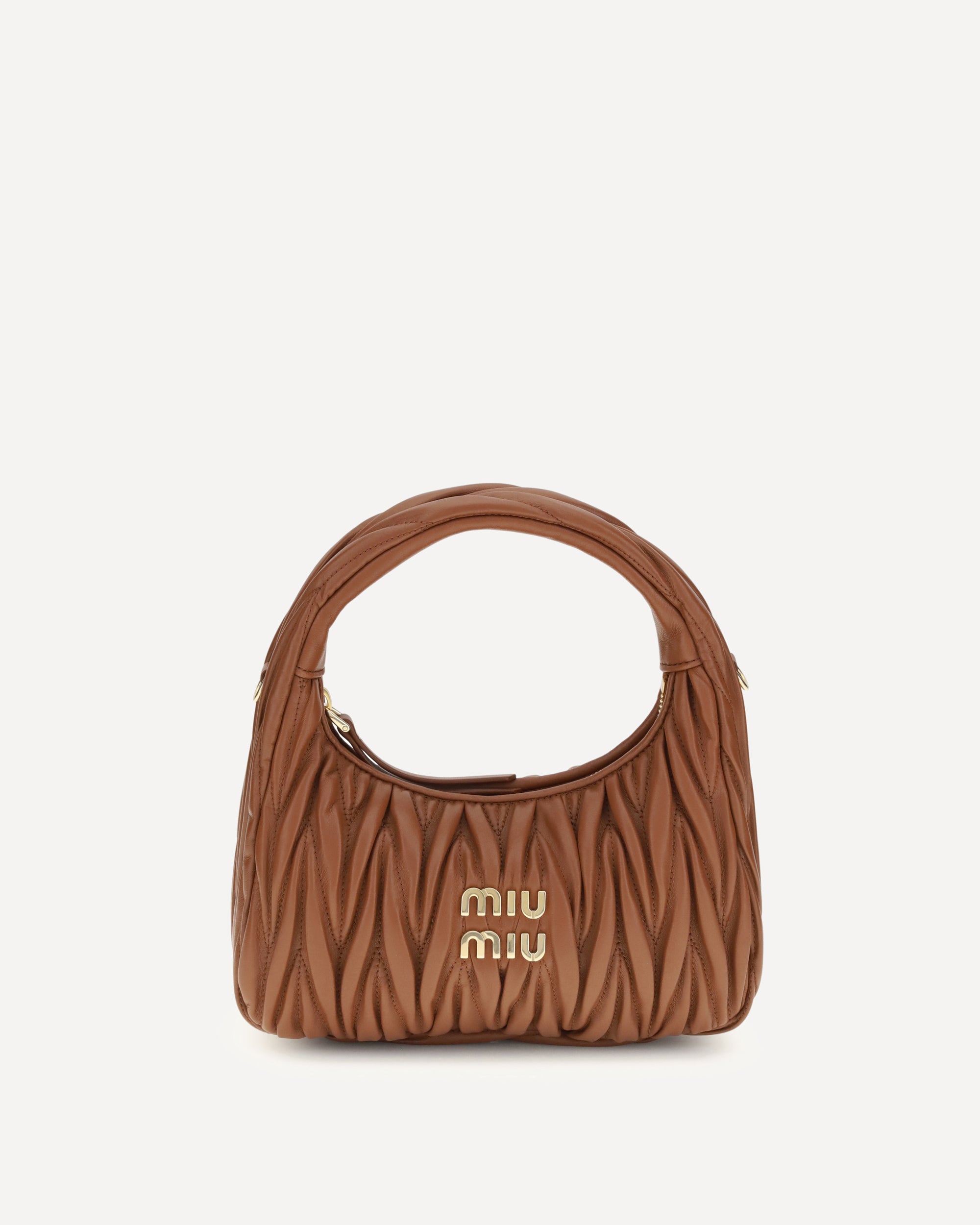 MIU MIU Wandler Hobo Handbag BROWN | Base Blu