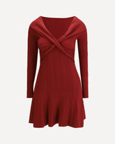 Viscose knit mini Dress - BORDEAUX | Base Blu