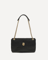 Intrecciato Shoulder Bag - BLACK | Base Blu