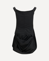 Abito mini off-shoulder con gonna a sbuffo - NERO | Base Blu