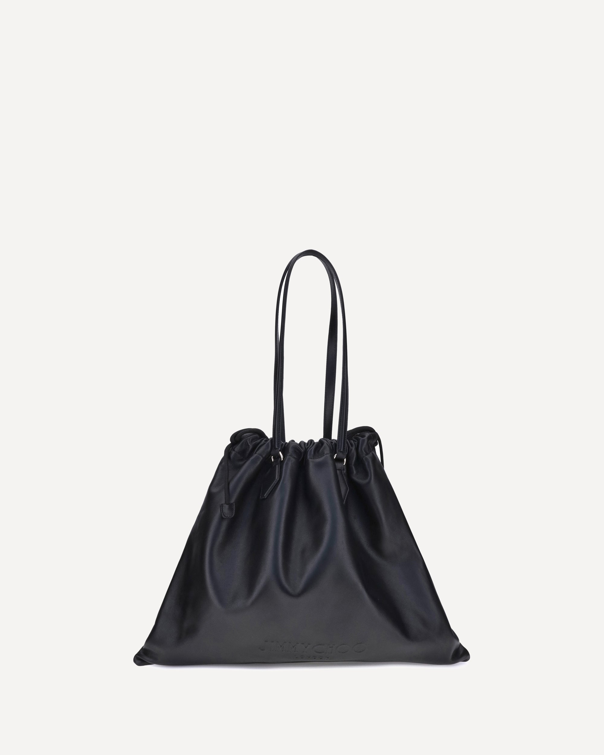 JIMMY CHOO Drawstring Shoulder Bag BLACK | Base Blu