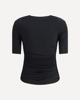 Pleated T-Shirt - BLACK | Base Blu