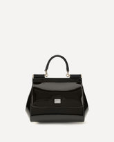 Borsa a Mano Sicily piccola in vernice - NERO | Base Blu
